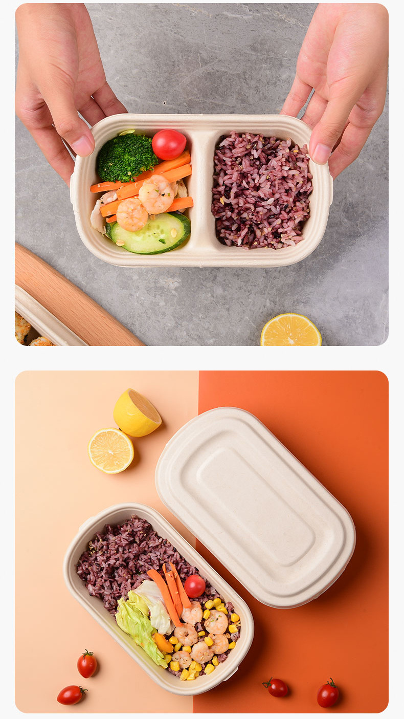 轻食沙拉麻糍红豆椰容酥条便当打包盒可降解外卖青团可颂分格详情14