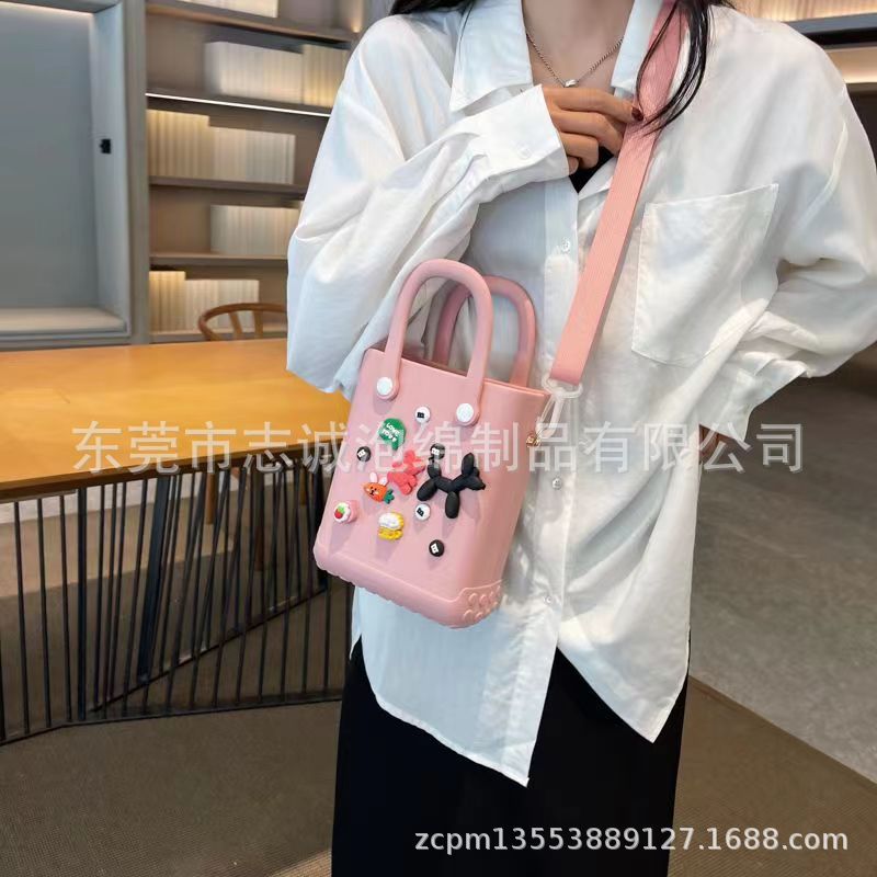 eva basket travel shoulder bag, perforated bag, waterproof and durable storage, eva beach bag, perforated bag, eva handbag pic 10