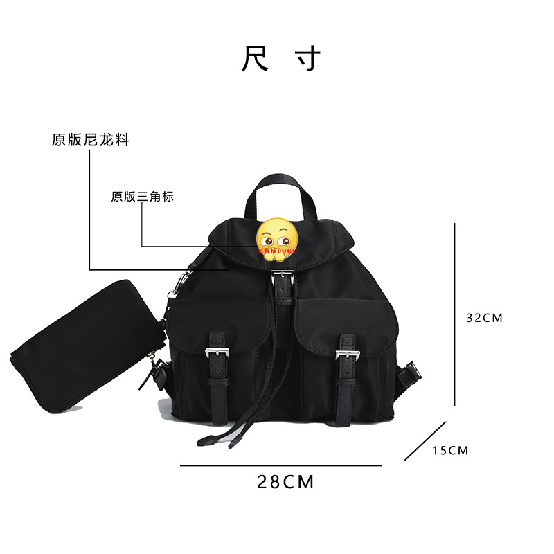 P家女款双肩包降落伞背包尼龙防水抽绳包休闲小背包学生党小书包详情4