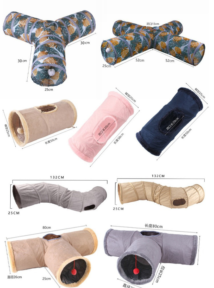 Z厂家现货宠物用品猫咪通道 多色智益猫玩具钻桶可折叠猫通道批发详情8