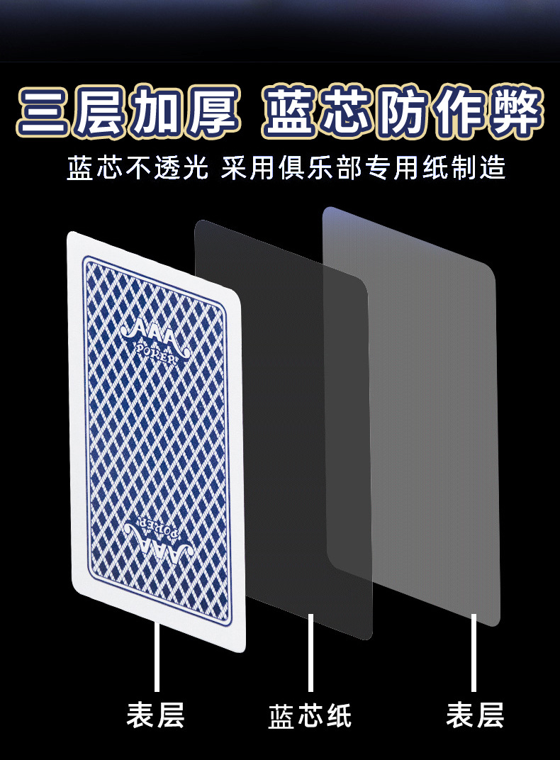 掼蛋专用扑克牌批发整箱高档惯蛋扑克3A高质量大字德州扑克牌详情8