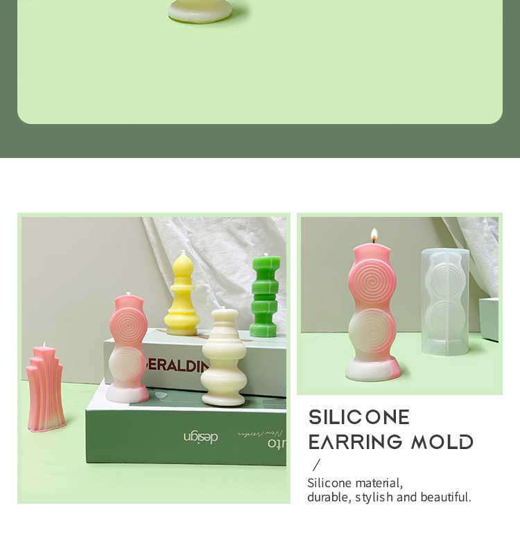 2024新品蜡烛模具手工DIY立体扩香石香薰石膏磨具蜡烛硅胶模具详情5