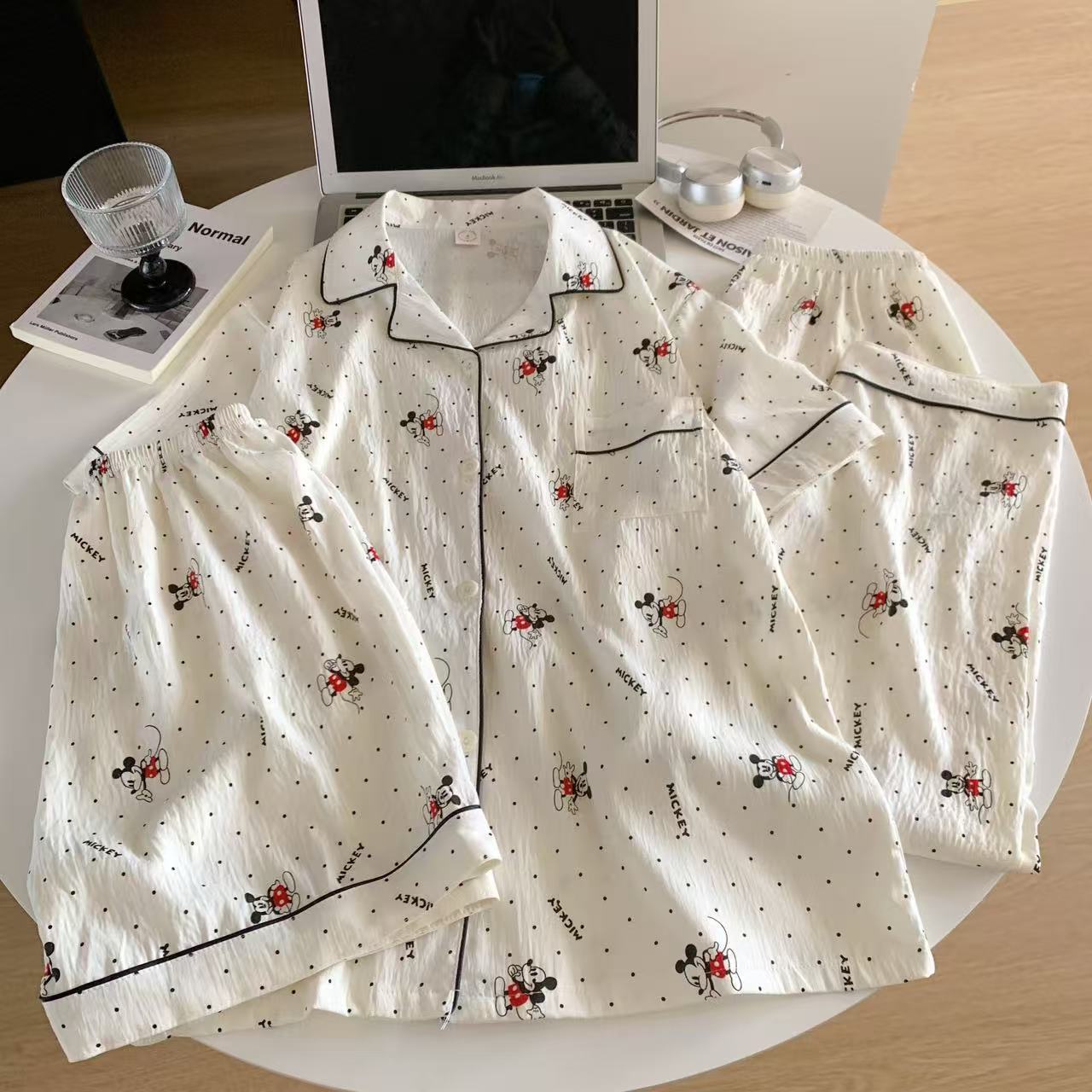 三件套-夏季新款女睡衣云朵棉短袖长裤甜美卡通家居服套装直播款详情45