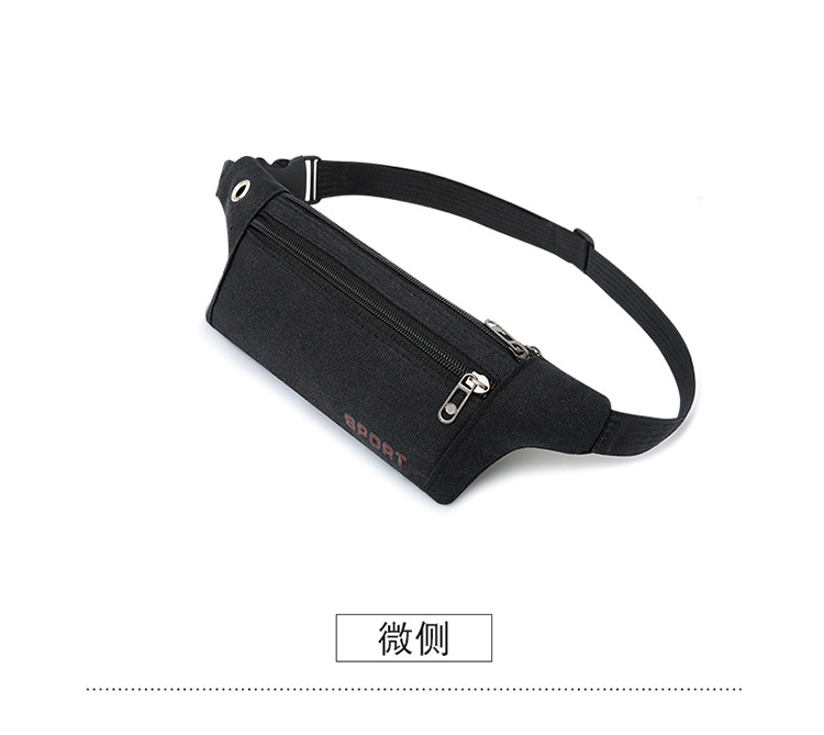 男士帆布手机腰包透气户外运动登山胸包工地干活摆摊男士手机包详情11