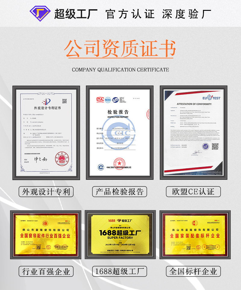 铝合金罗马杆下滑轨窗帘轨道杆窗帘杆滑轨罗马杆滑轨一体杆侧装详情1