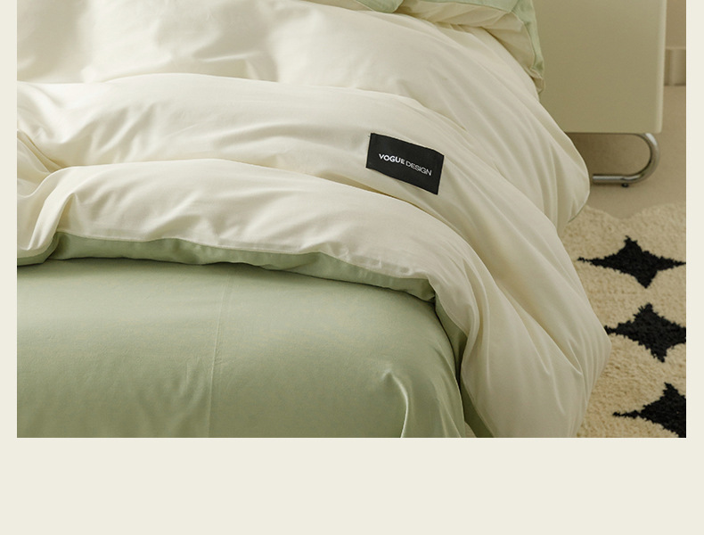 全棉100纯棉四件套轻奢简约长绒棉床单被套无印风学生宿舍三件套4详情5