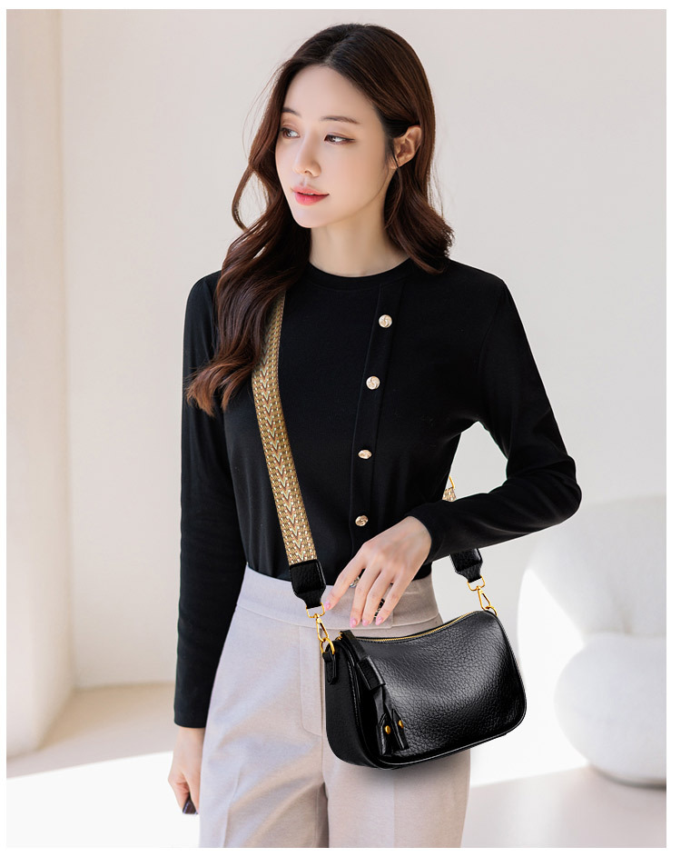 科彼袋鼠女士包包单肩腋下包宽肩带复古斜挎包高级感女包新款潮流详情13