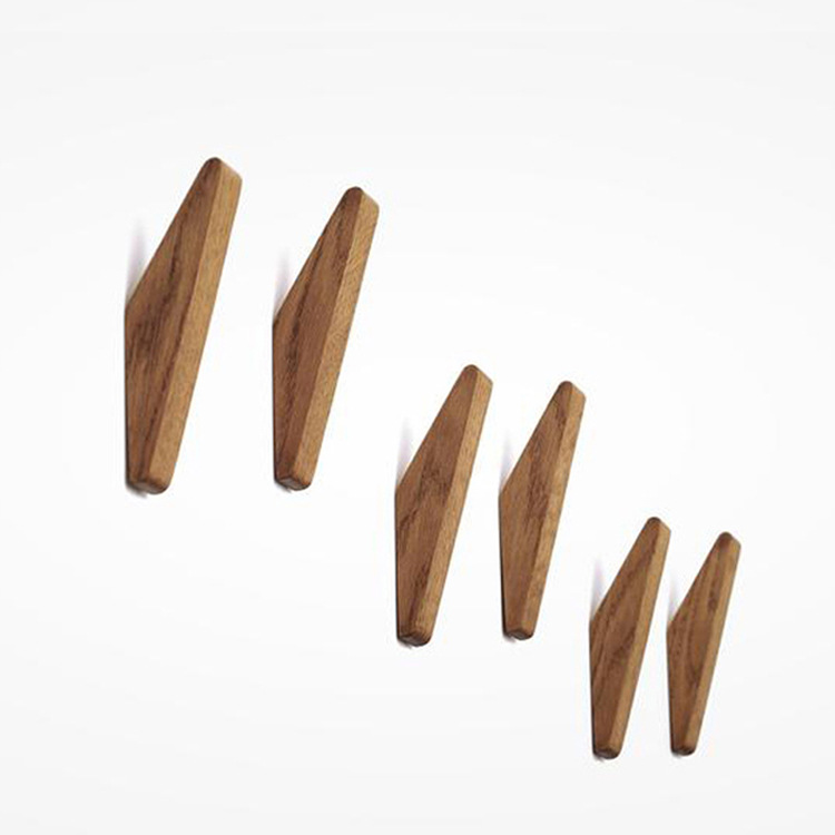 Modern-style creative Japanese wooden hooks, coat hooks, wall hooks, coat and hat hooks, scarf hooks, towel hooks, and headphone hooks pic 3
