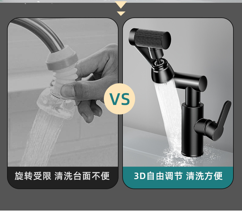 家用精铜厨房水龙头洗菜盆冷热洗手盆机械臂卫生间池洗脸面盆龙头详情18