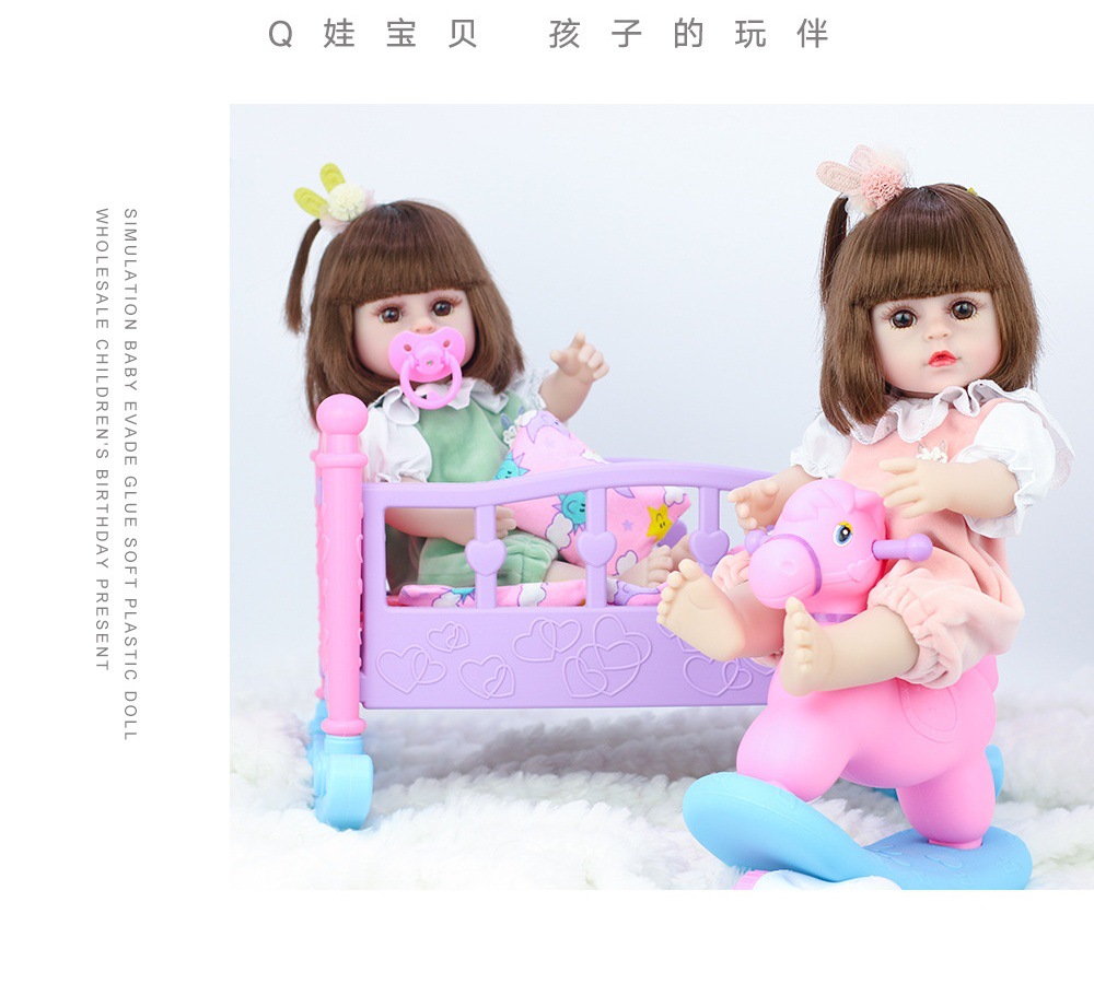 跨境现货38cm重生娃娃仿真婴儿搪胶软胶洋娃娃儿童玩具娃娃批发详情8
