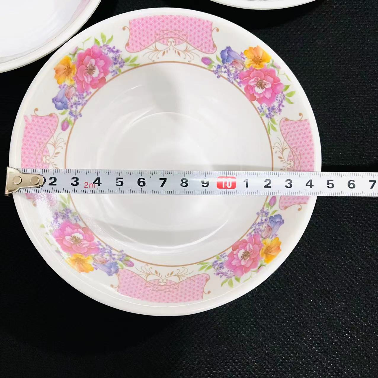 【 Zone 3-10 】9109 bowls, 12 per pack, 504 per box. 9109 one-yuan store tableware, melamine bowls, melamine bowls, white porcelain bowls with patterns, white rice bowls, 2 yuan supply pic 1