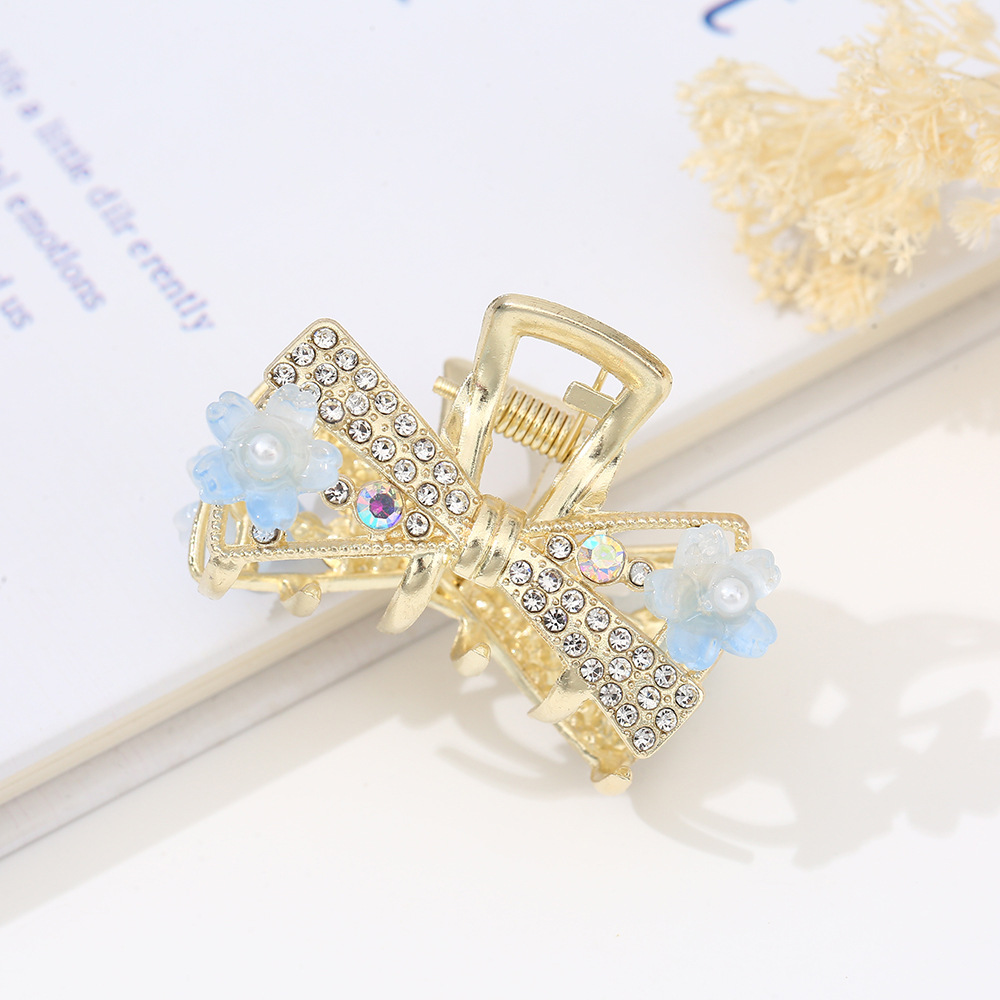 发夹夏季花朵抓夹女 可爱甜美合金半扎发小夹子小女孩鲨鱼夹批发详情19