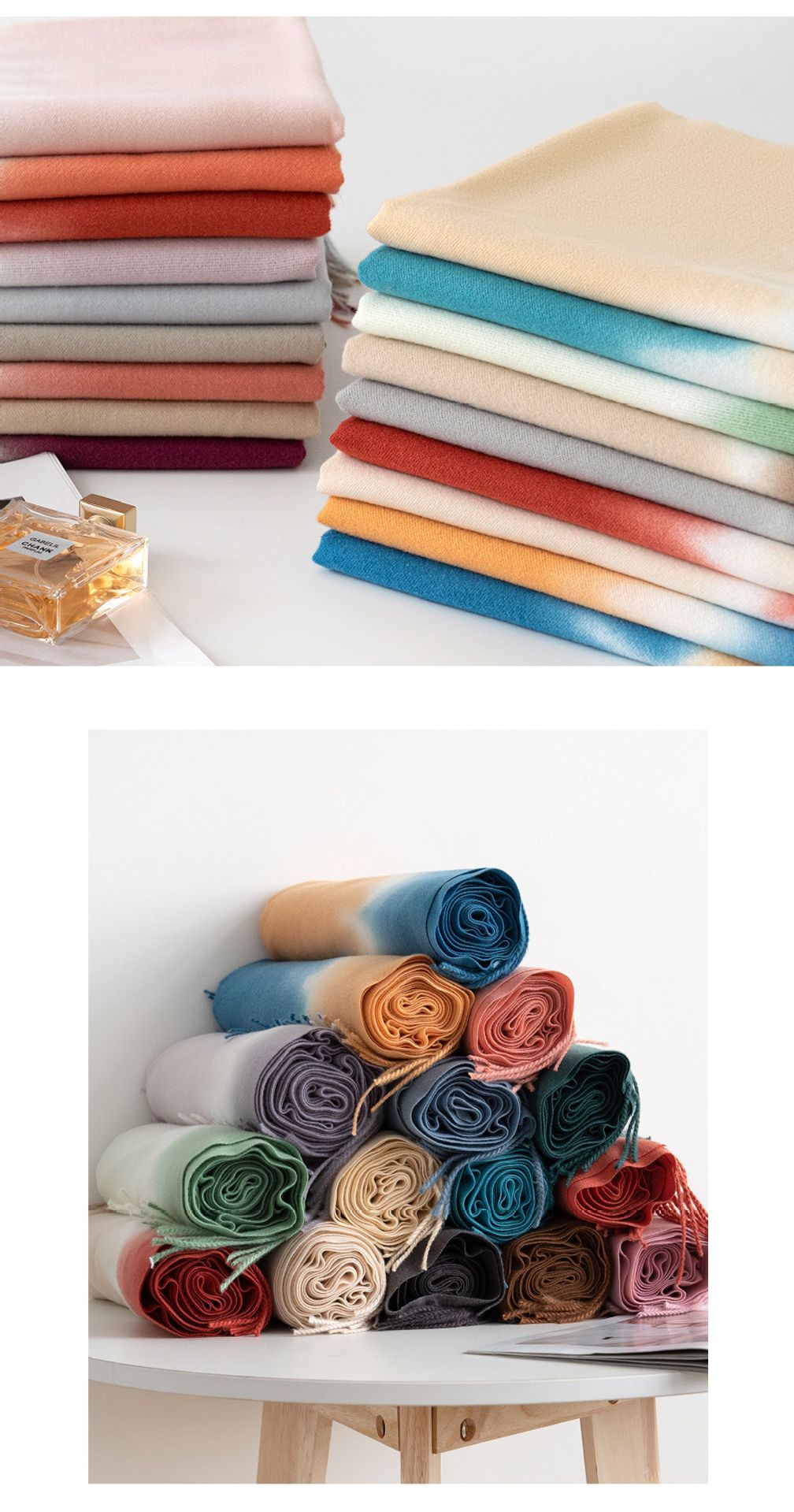 名媛风羊绒手感围巾秋冬韩系仿羊绒女生高级感2024年披肩保暖围脖详情22