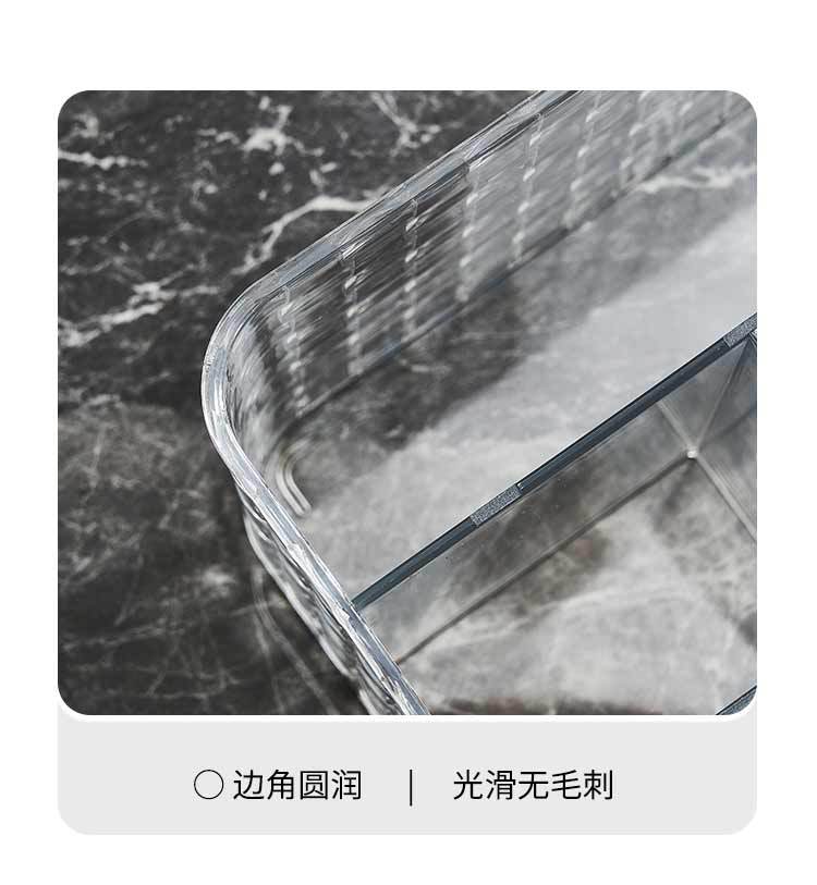 Multi-functional stationery storage rack, transparent organizing box, pen holder, desktop storage box, cosmetics and makeup brush storage pic 15