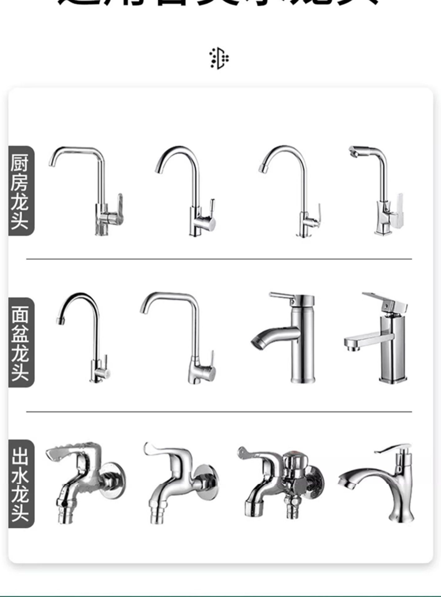 水龙头过滤器通用防溅嘴厨房净水神器家用自来水净化花洒增压滤芯详情21