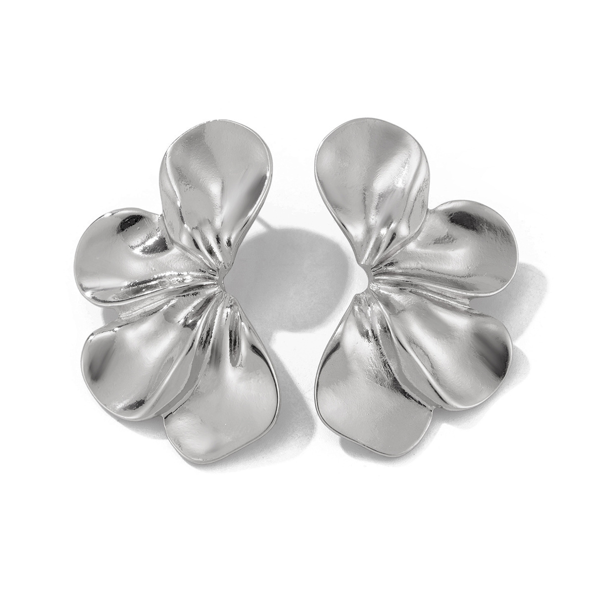 European and American cross-border accessories retro cold style leaf stud earrings fashionable design sense metal flower earrings earrings pic 45
