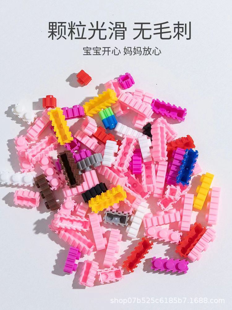 超萌花花熊猫国潮积木小颗粒儿童玩具高难度立体摆件拼图女孩礼物国潮详情3