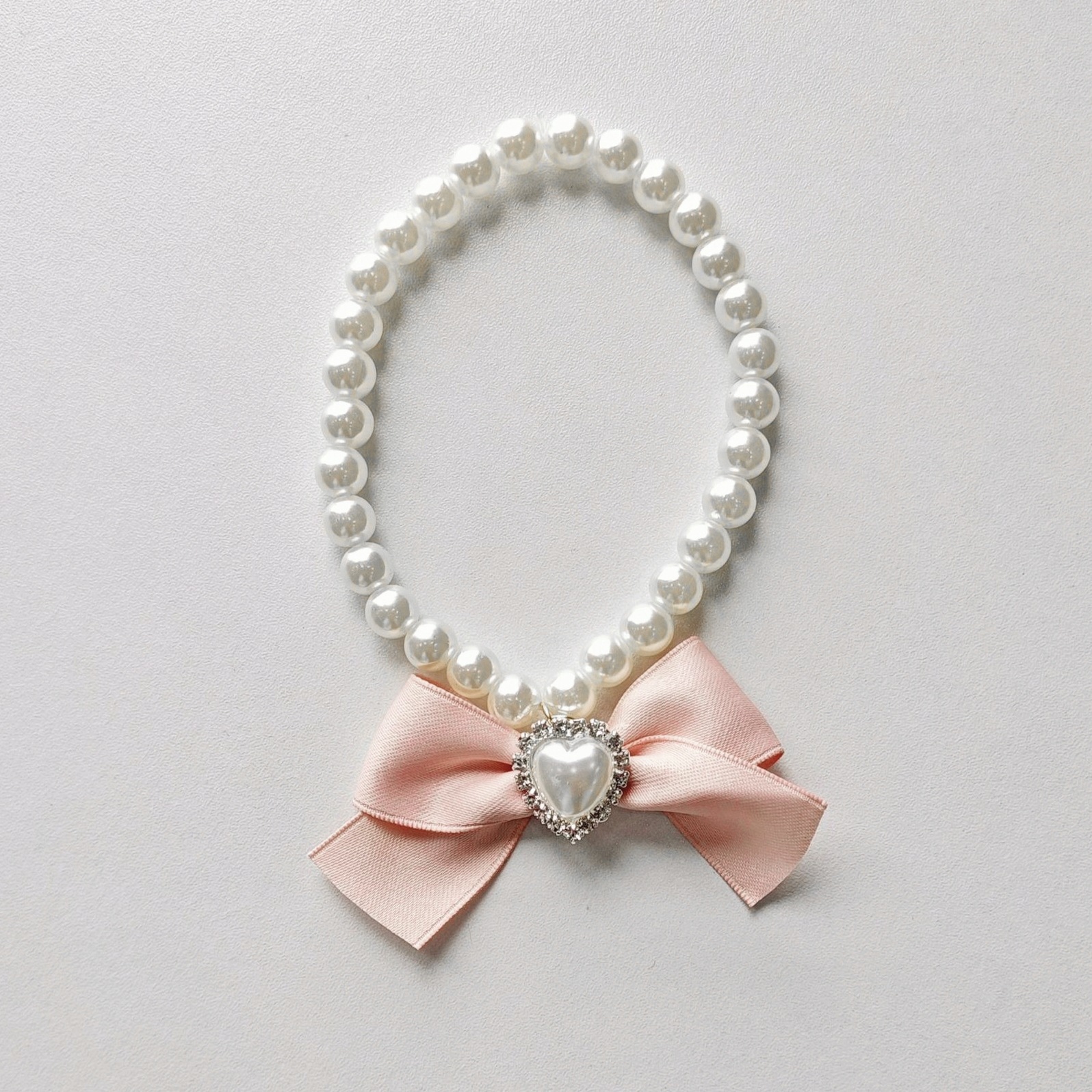Pet necklace, cat pearl collar, dog neck collar, neck chain, retro heart-shaped pendant, cute cat and dog neck accessories pic 26