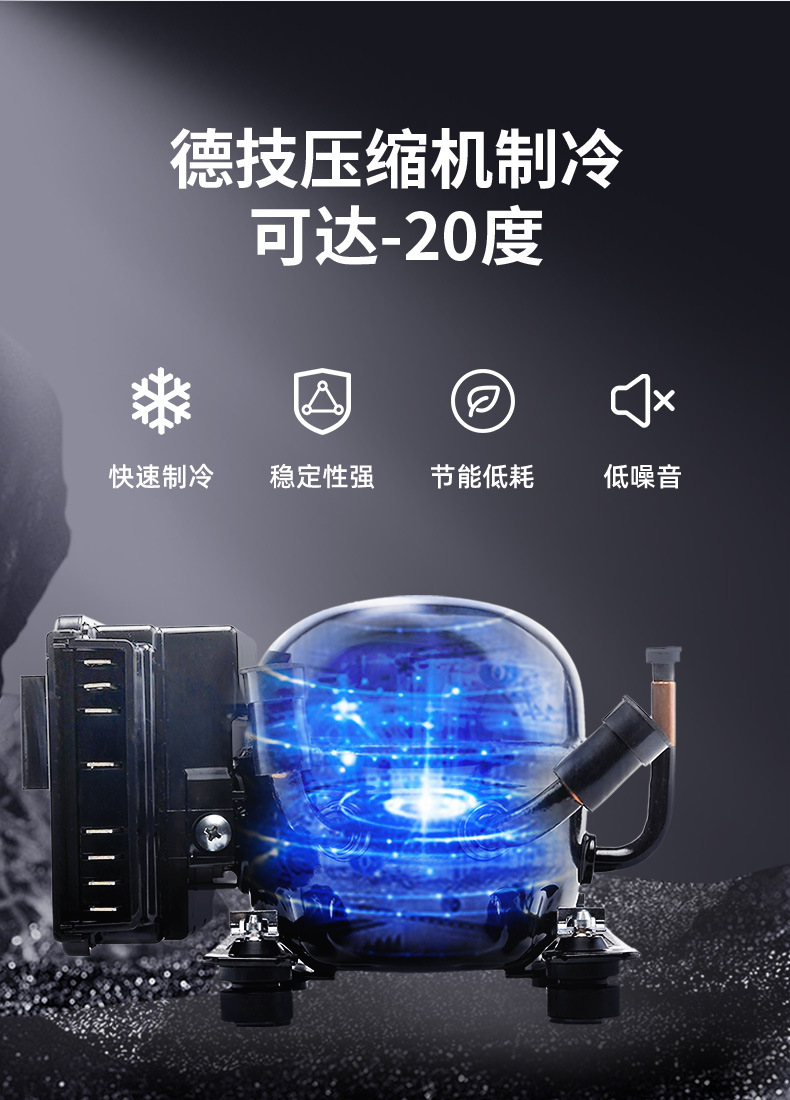 Ice Tiger compressor car refrigerator, suitable for both car and home use, 12V and 24V portable C15 dormitory small refrigerator pic 11