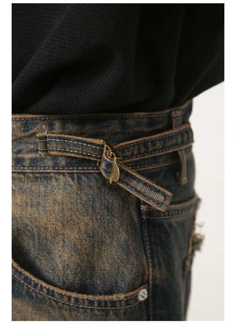 亚马逊LAZADA速卖通货源春秋水洗潮牌直筒休闲裤子男式宽松美式阔详情12