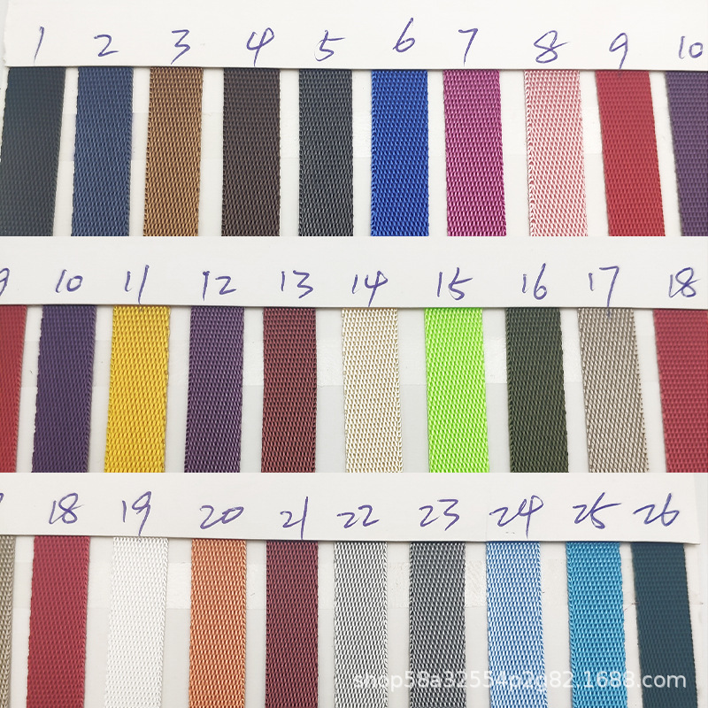 全新料丙纶PP600D幼坑纹美国纹织带现货箱书背包肩带提手切割加工详情42