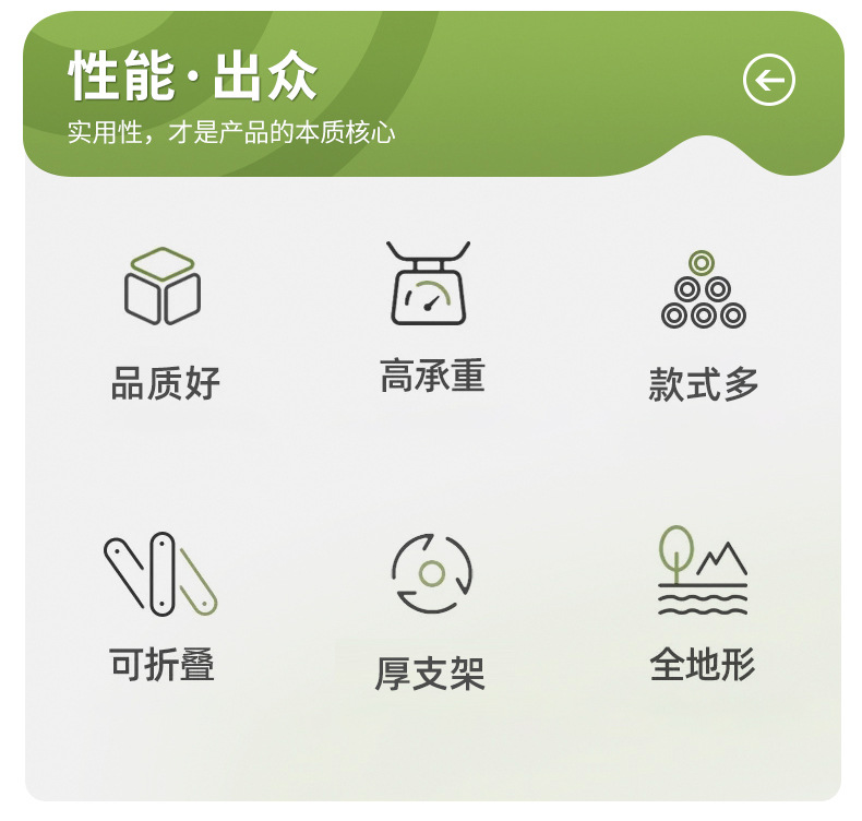 户外折叠椅高背月亮椅露营桌椅套装便携式野餐椅钓鱼大号加高躺椅详情2