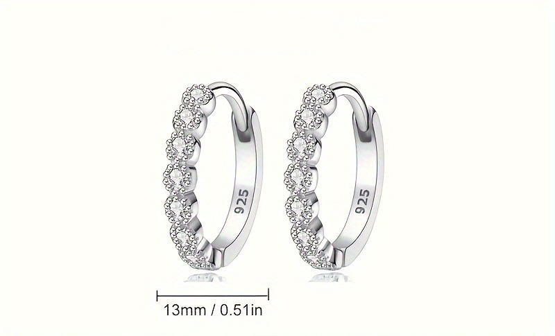 跨境新款轻奢耳环女锆石镶钻耳扣高级感冷淡风时尚简约耳饰批发详情4