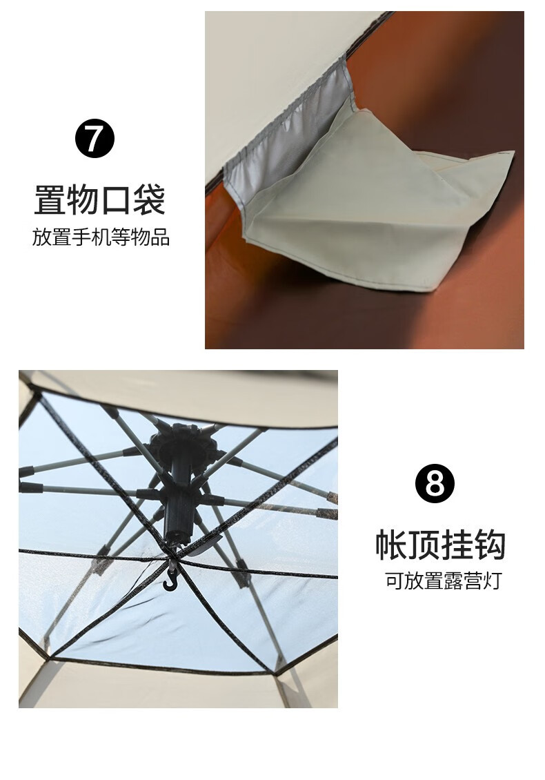 厂家批发六角大帐篷全自动弹开露营野营户外加厚防雨郊游便携装备详情16