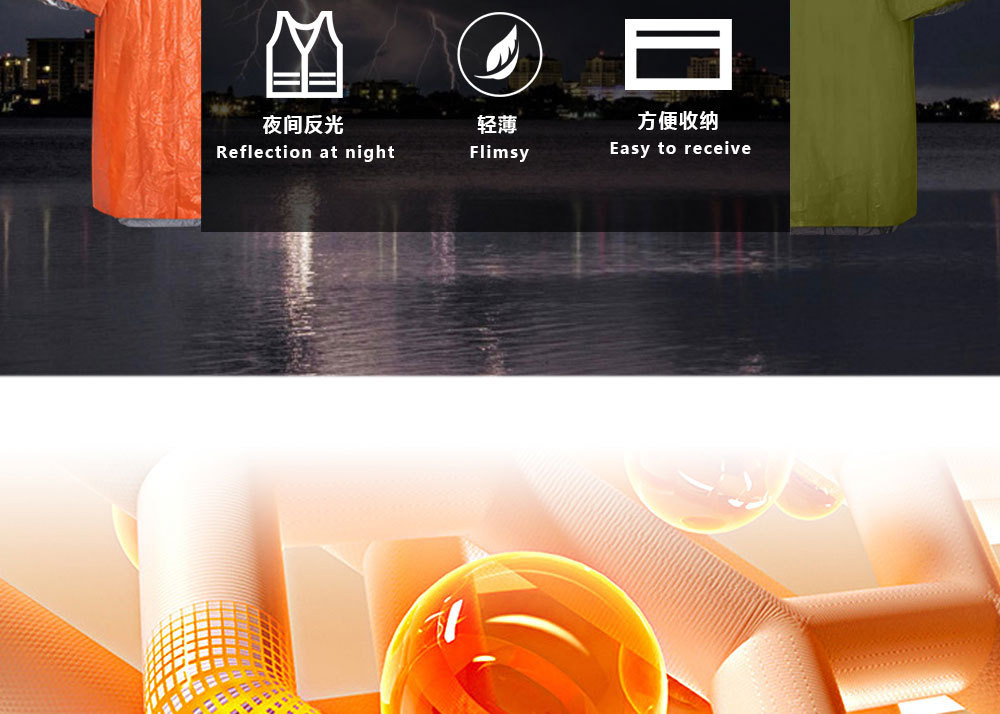 户外露营应急雨衣抗寒铝膜保暖防水急救带帽子斗篷式便携雨衣现货详情10