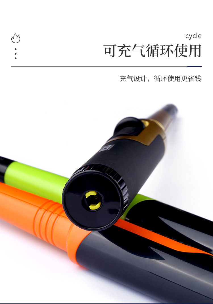 彩色明火喷漆点火器户外烧烤点火器厨房煤气灶点火器直杆充气详情6