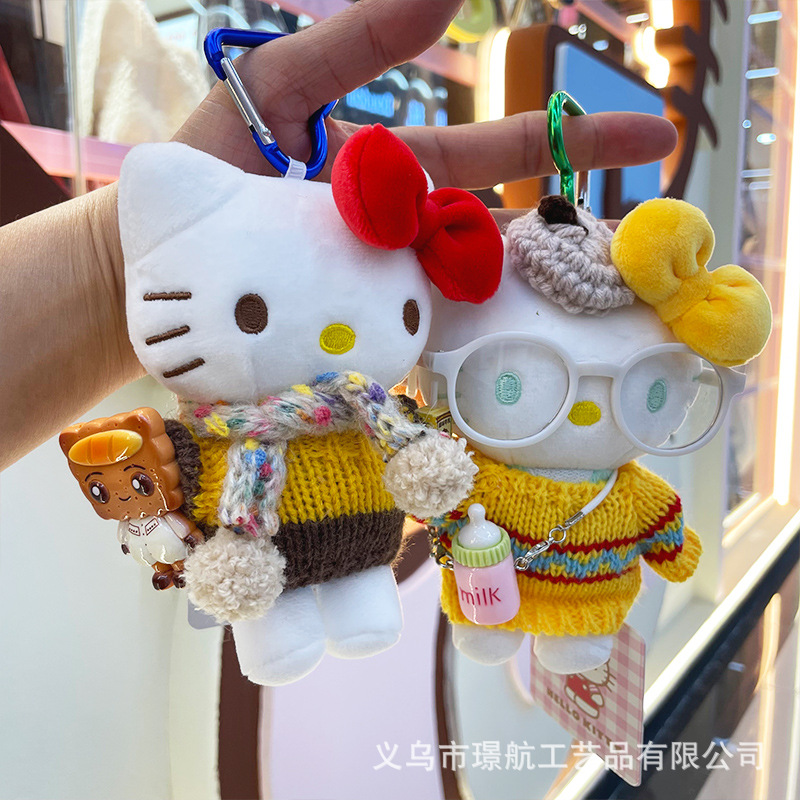 【 Genuine 】 New creative HelloKitty keychain, cute bag pendant, kt doll pic 1