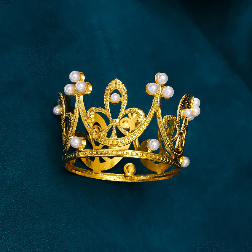 新娘头饰巴洛克王冠配饰圆形奢华气质锆石结婚圆皇冠婚纱礼服配饰详情16