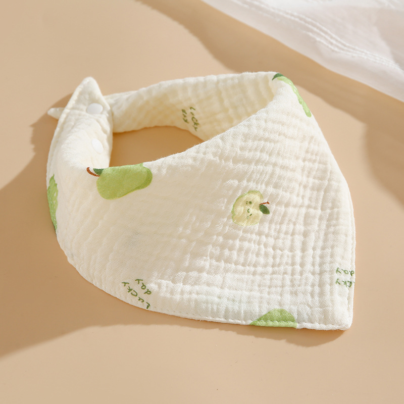Toalla triangular toalla de babeo para bebés y niños babero de gasa de algodón babero antiescupir de leche 4 capas fina toalla triangular de algodón de verano pic 12