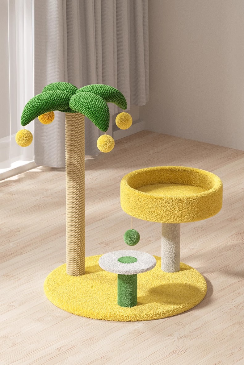 Cat climbing frame, cat bed, cat tree integrated cat scratch board, climbing column, small and non-occupying cat stand, space capsule, for cat toys BY pic 24