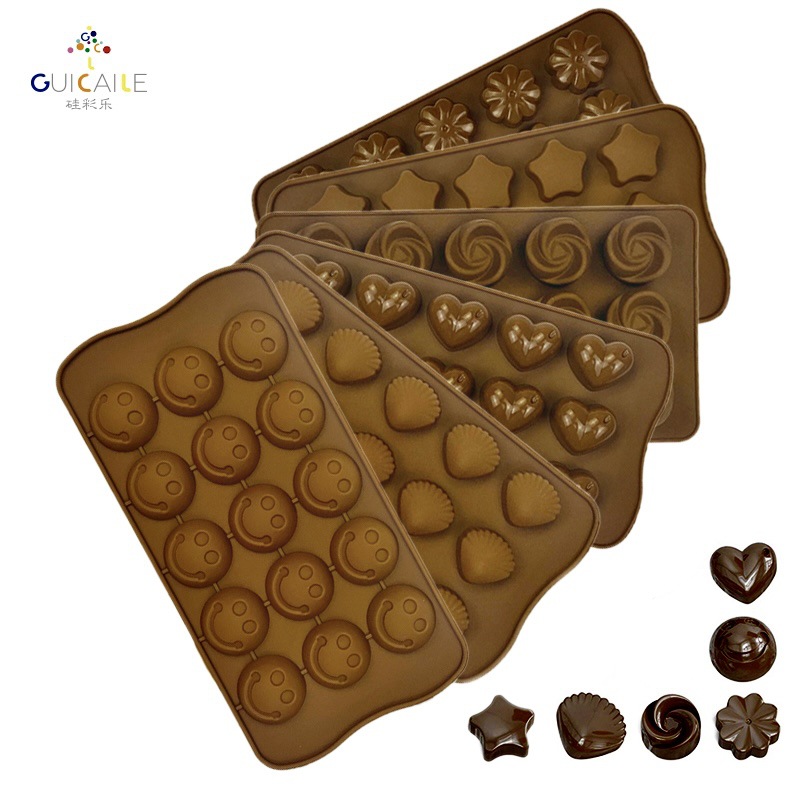 New flower-shaped chocolate silicone mold set, tulip cookie gummy diy mold, cake baking mold pic 23