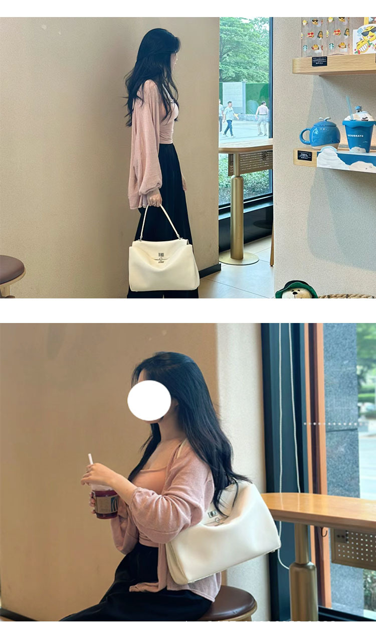 2024新款真皮rodeobag高级感锁扣腋下包单肩斜挎休闲通勤凯莉女包详情22