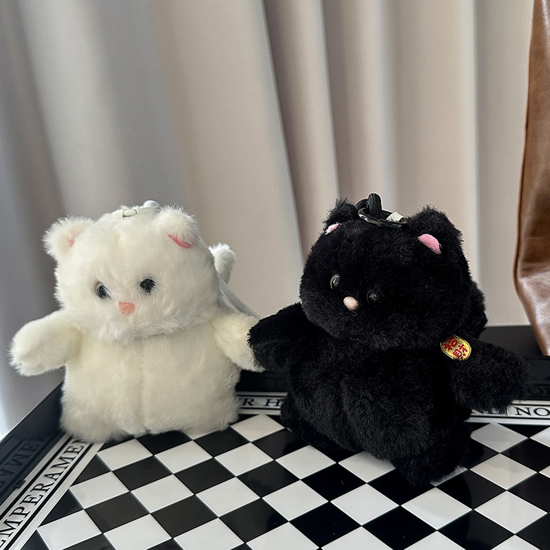 招财猫毛绒玩具公仔白色猫咪玩偶喵它崽可爱软萌猫咪送女生日礼物详情11