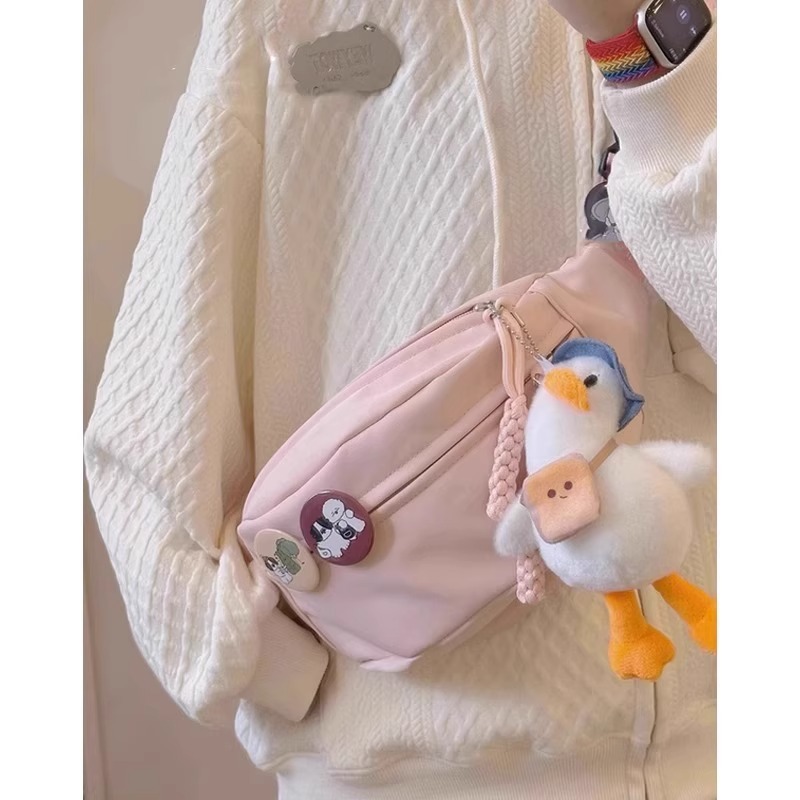 斜挎包女款潮流胸包女生运动单肩包女手机ins小挎包背包腰包新款详情6