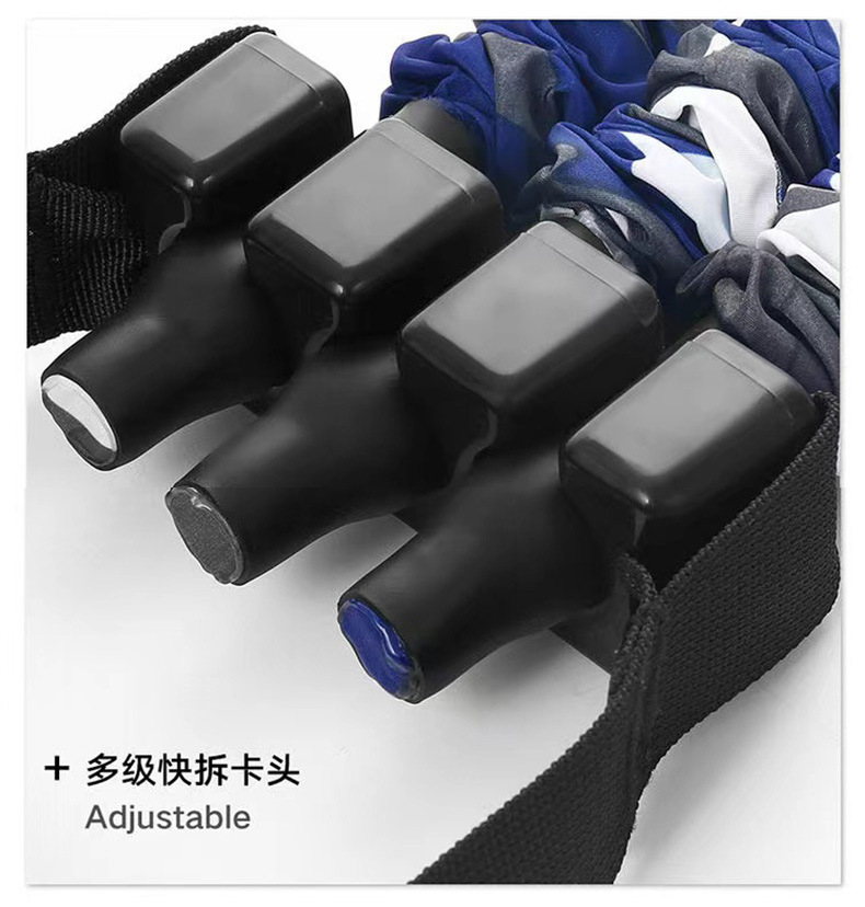 多功能乳胶三管拉力器可调节扩胸伸展臂力迷彩训练拉力绳健身器材详情10