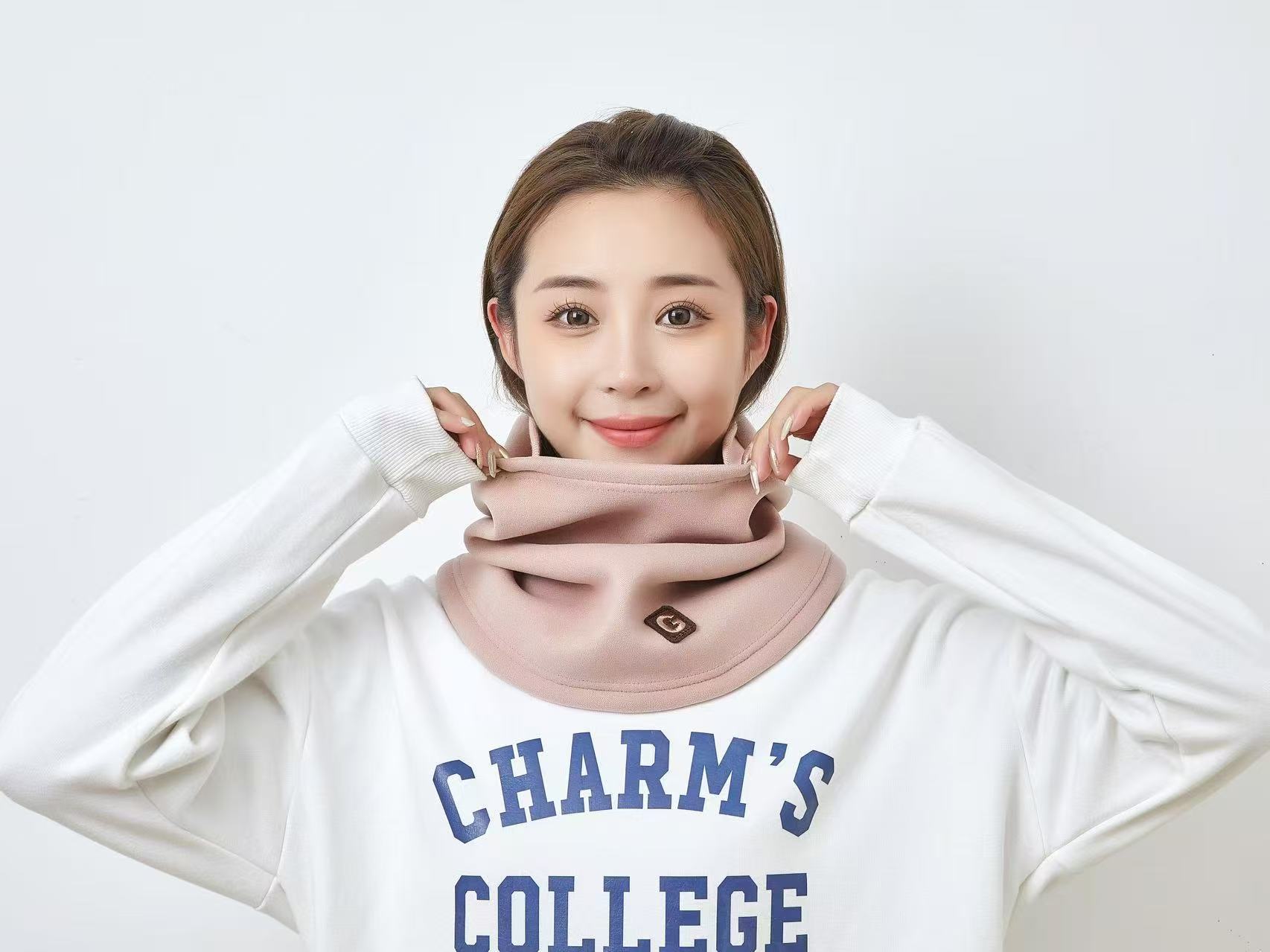 秋冬新款女加绒加厚套头帽防寒面罩户外骑行滑雪护脸围脖一体帽子详情3