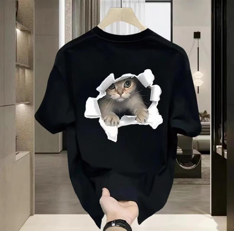 跨境夏季新款男士短袖t恤国潮圆领修身潮流休闲百搭速干运动上衣详情38