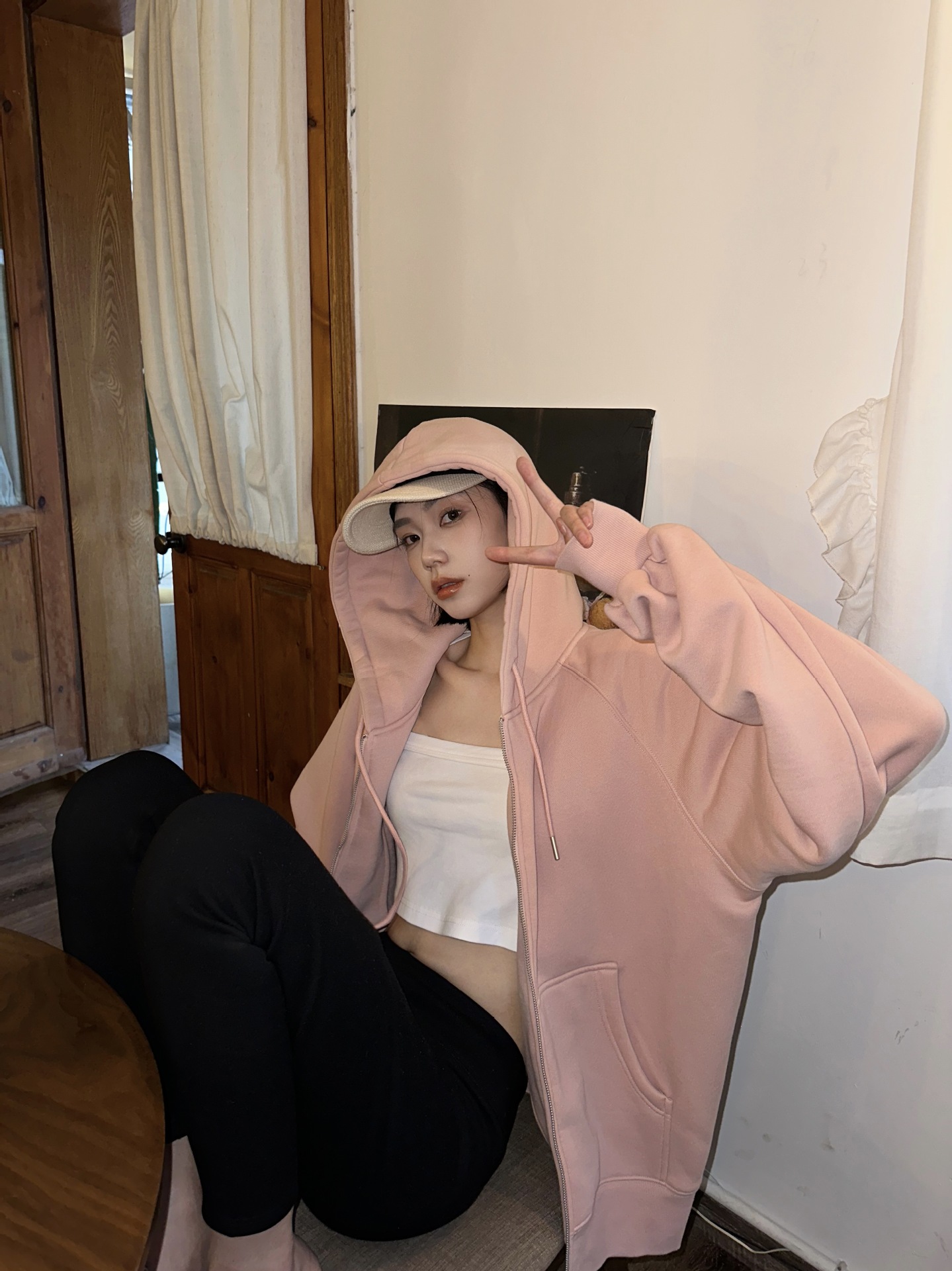 鸿衫重磅卫衣女高级感欧版卫衣开衫春秋宽松显瘦情侣连帽卫衣外套详情43