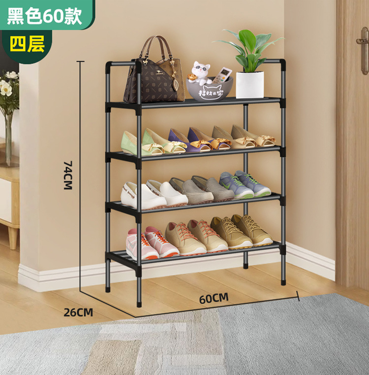 简易鞋架子一件起批多层折叠鞋柜经济型家用卧室金属黑架子鞋架详情18