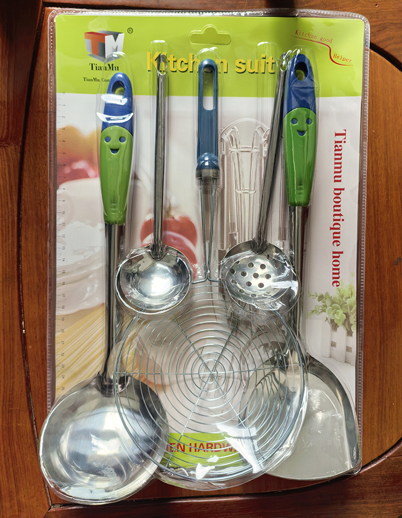 Cross-border best-selling five-piece sets of spoons, spatulas and strainers, multi-style kitchen utensware sets, wholesale of kitchenware peeling gifts pic 22