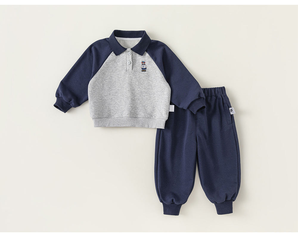 宥宝童装春季女童POLO领卫衣百褶裙两件套女童学院风套装CT24046详情13