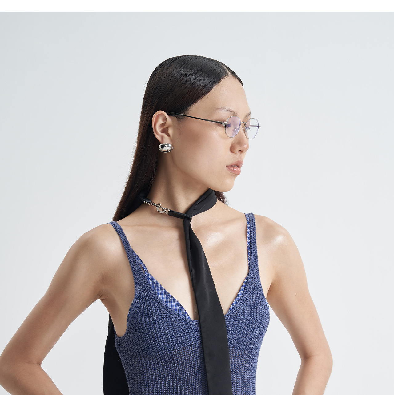 广州十三行DTWO秋季新款针织弹力修身吊带裙子高档女装连衣裙女详情8