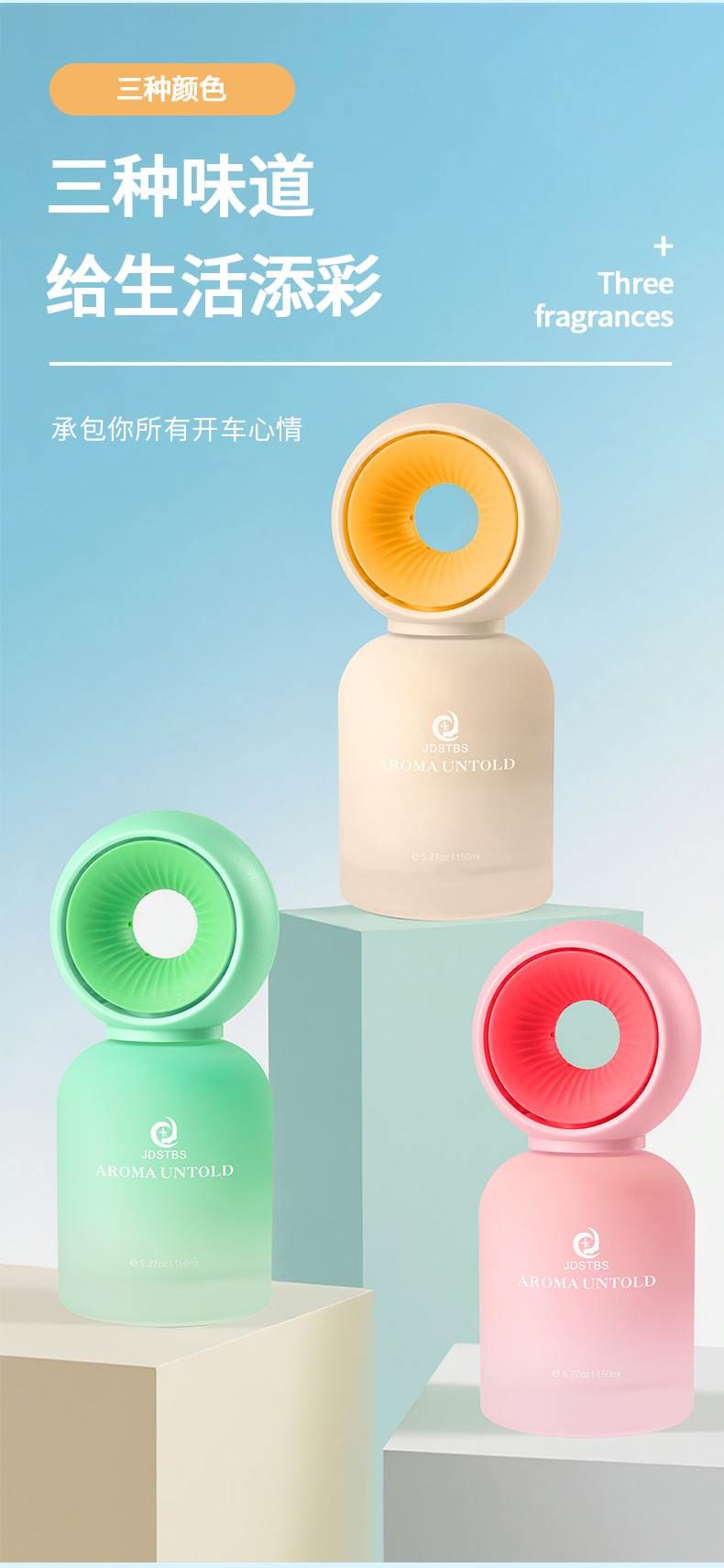 The 2025 new high-end car interior aromatherapy perfume with a sense of design, a fresh and light fragrance for car ornaments pic 4