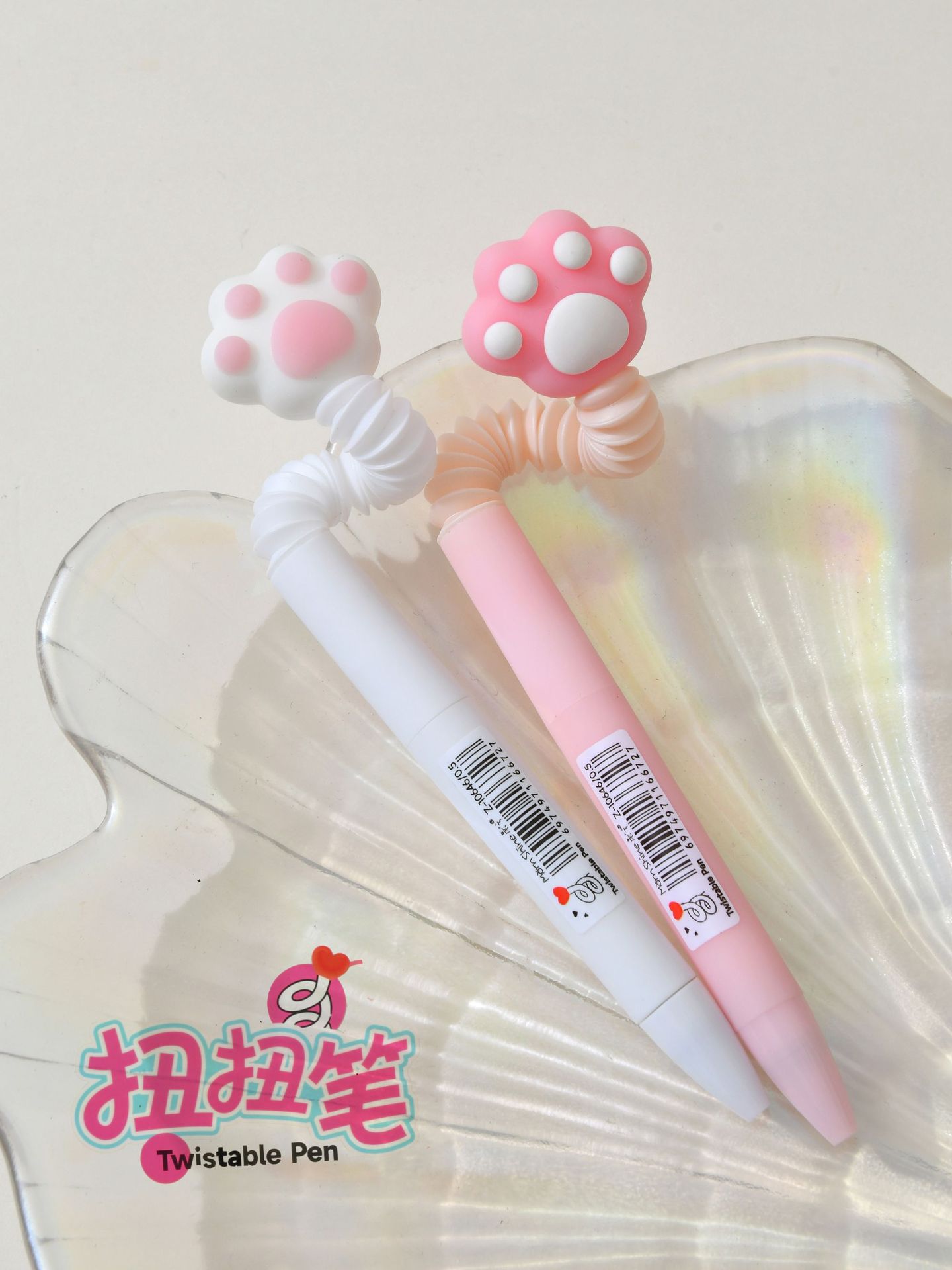 新品花朵扭扭中性笔小学生解压高颜值创意文具签字笔毛线花工艺品礼品详情27