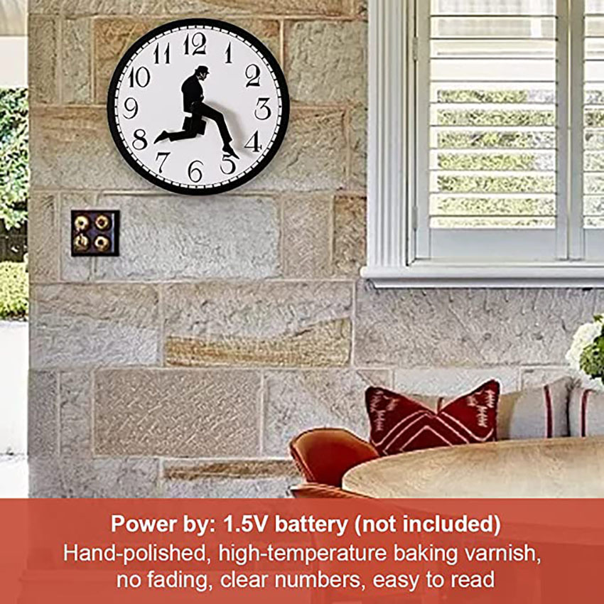 Cross-border wall clock, walking time merchant briefcase clock, wall-mounted home creative clock, living room clock pic 3