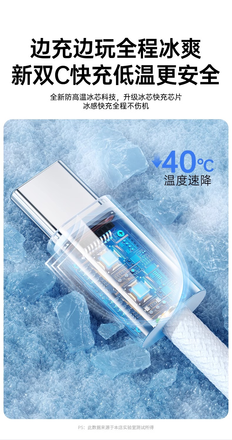 A 60W fast charging PD data cable with postal code weaving, suitable for Apple 15, Huawei dual Type-C, Honor CtoC charging cable pic 8